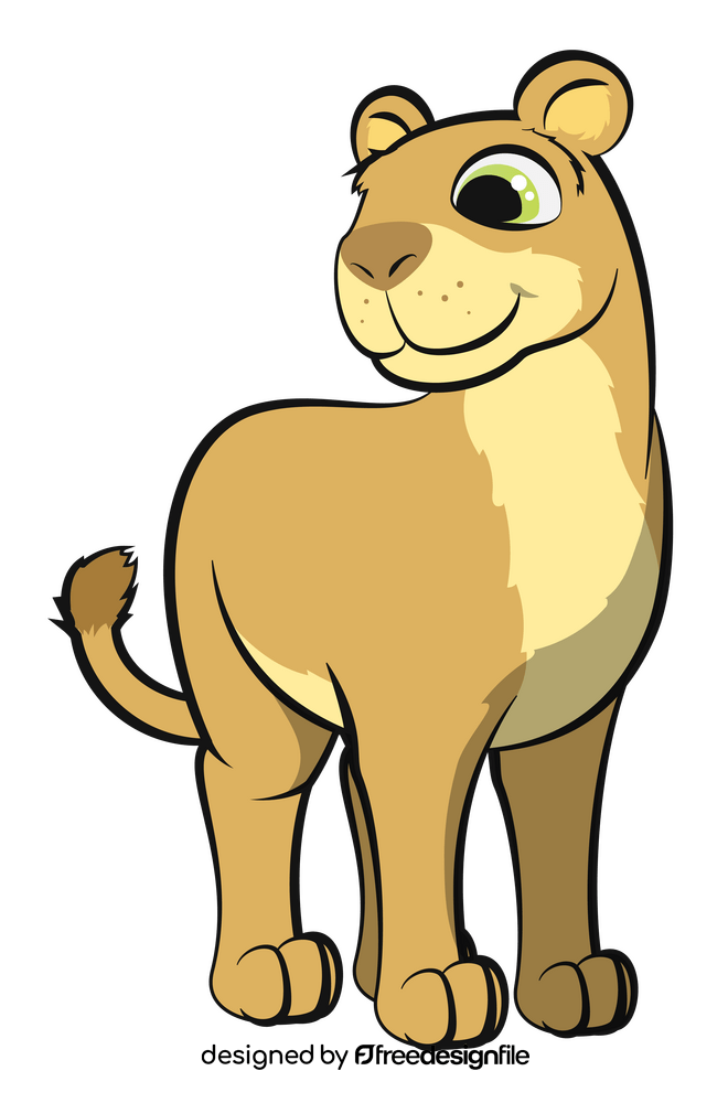 Lioness cartoon clipart