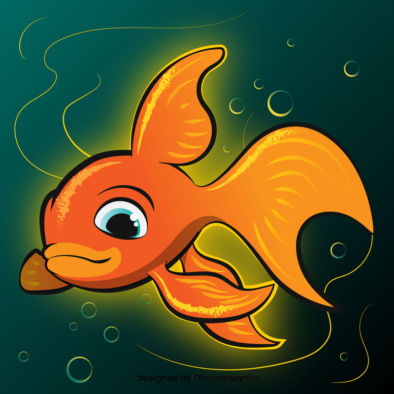 Goldfish cartoon vector