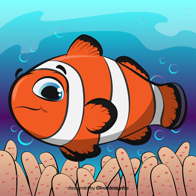 Clownfish cartoon vector