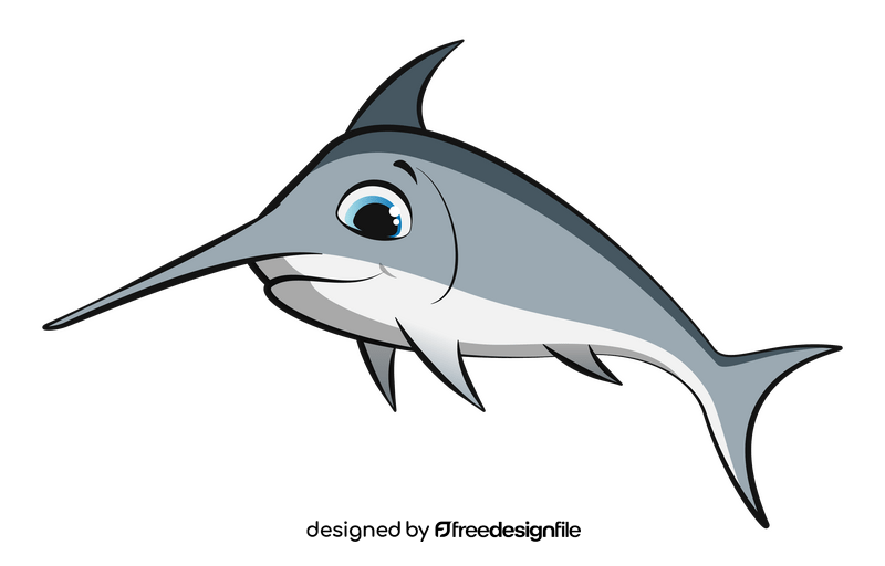 Swordfish cartoon clipart