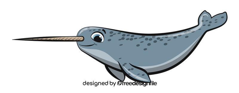 Narwhal cartoon clipart