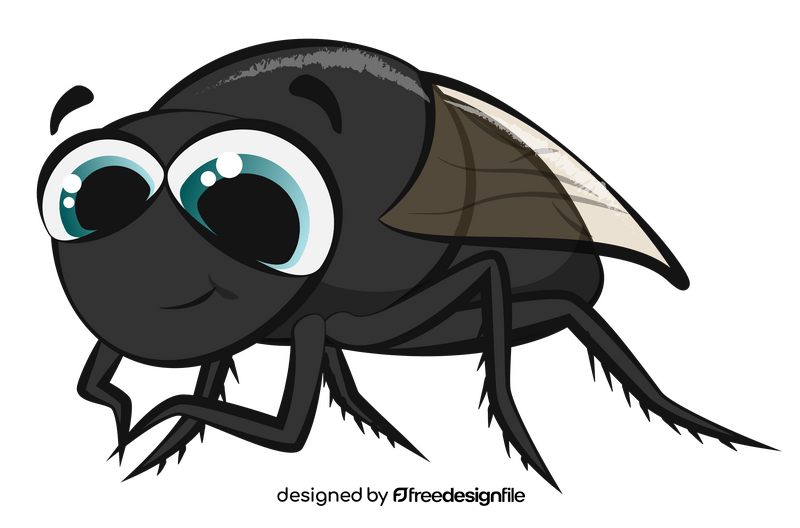 Housefly cartoon clipart