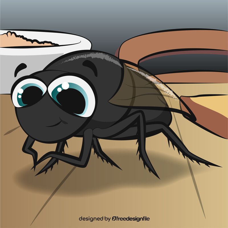 Housefly cartoon vector