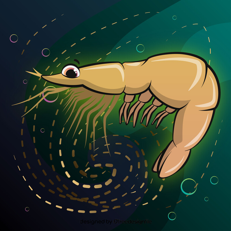 Shrimp cartoon vector