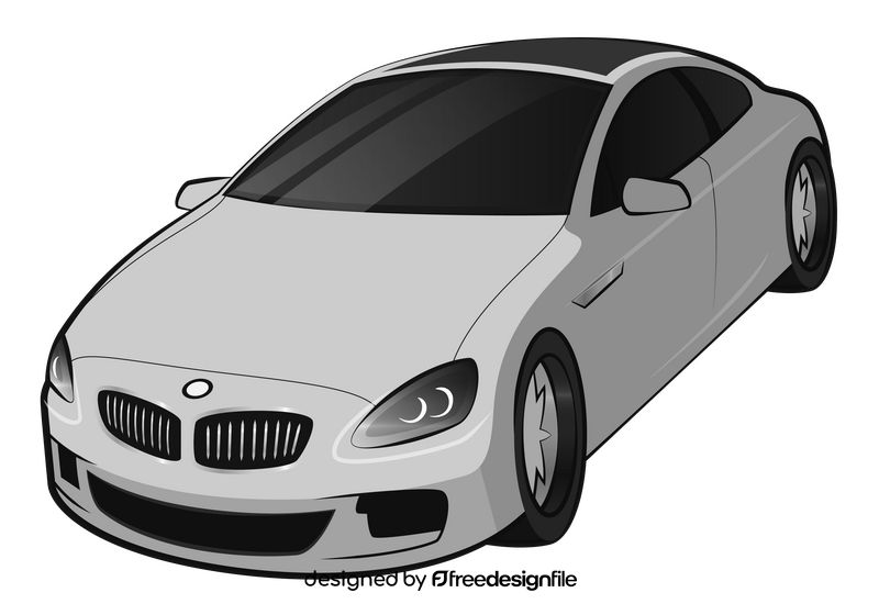 BMW 6 Series coupe clipart
