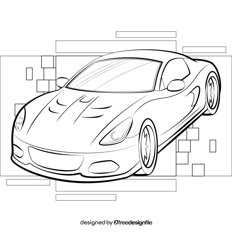 Lotus Elise black and white vector