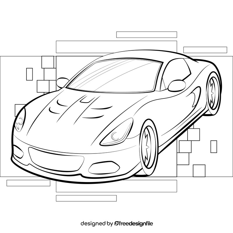 Lotus Elise black and white vector free download