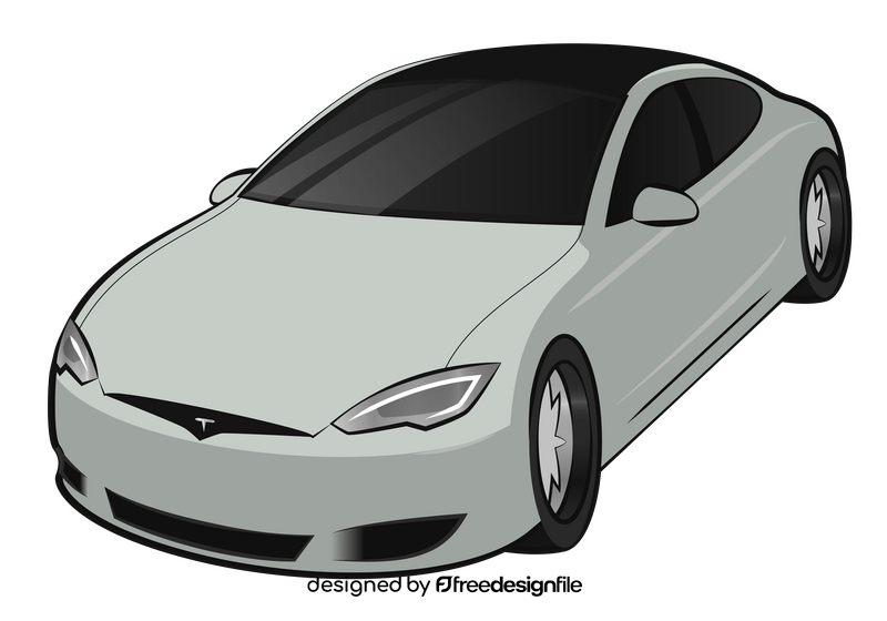 Tesla Model S clipart