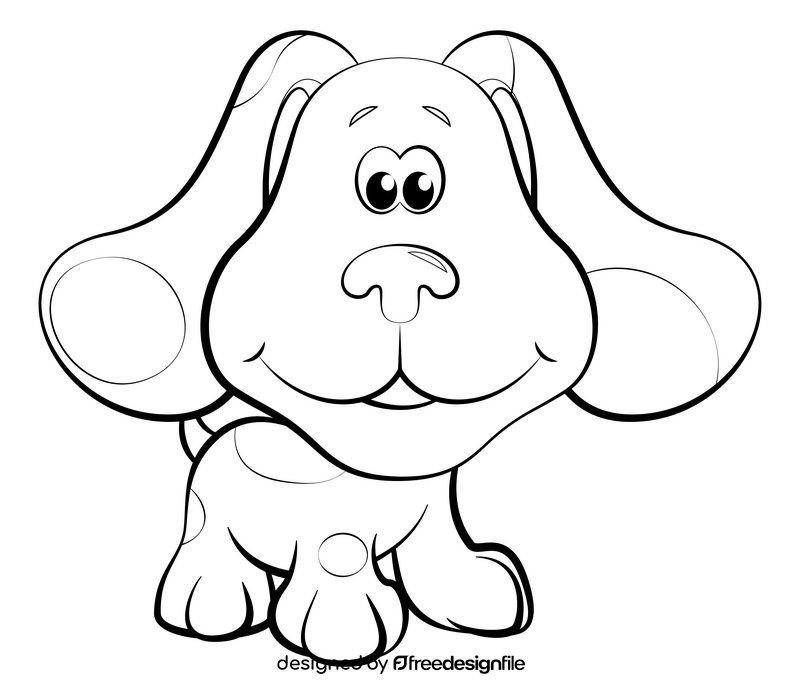 Blues clues black and white clipart