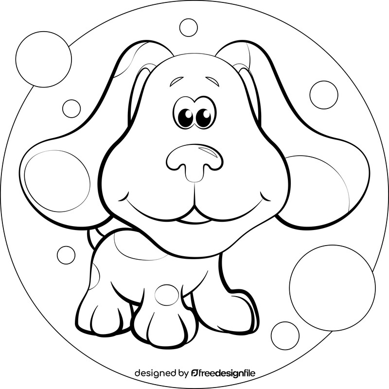 Blues clues drawing black and white vector