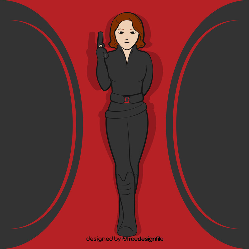 Black widow, avengers vector