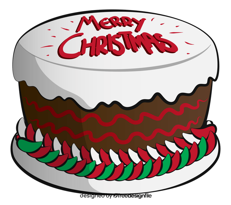 Christmas cake clipart