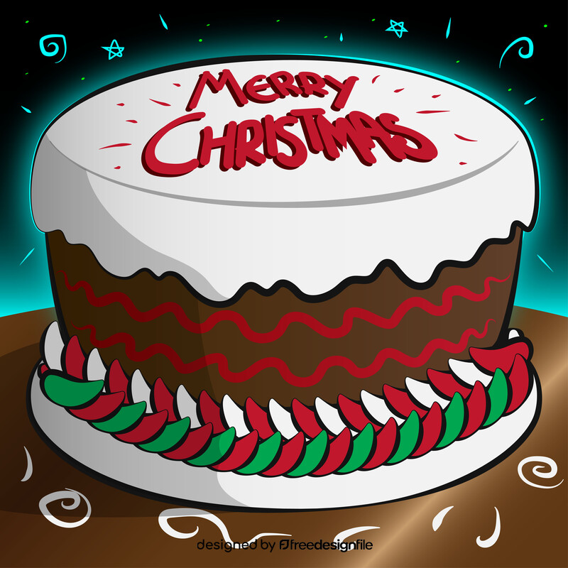 Christmas cake vector