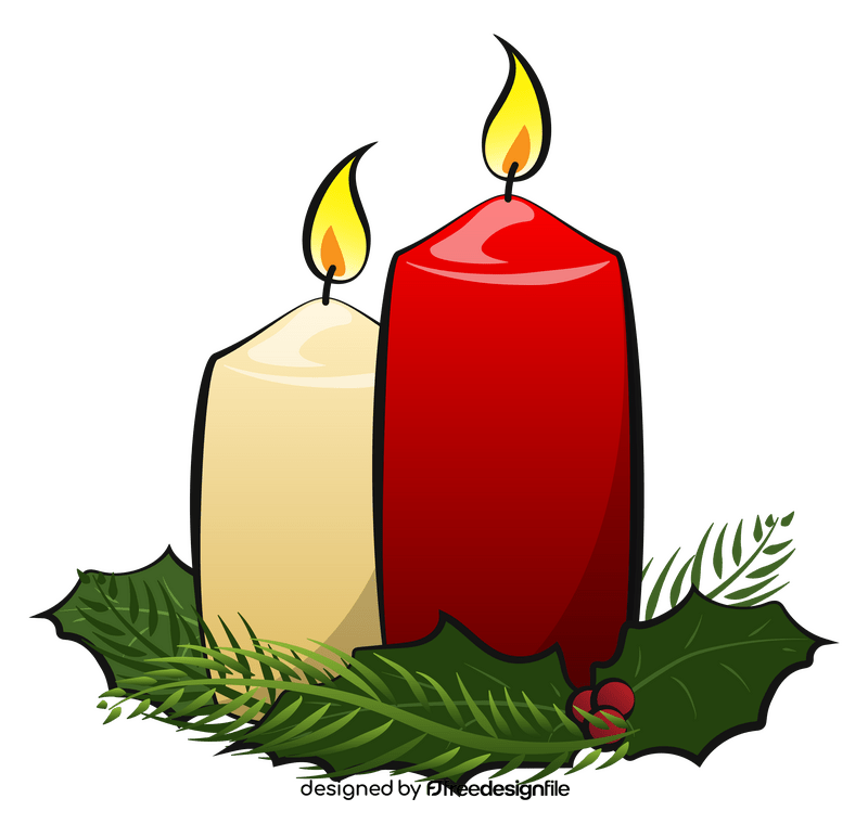 Christmas candle clipart