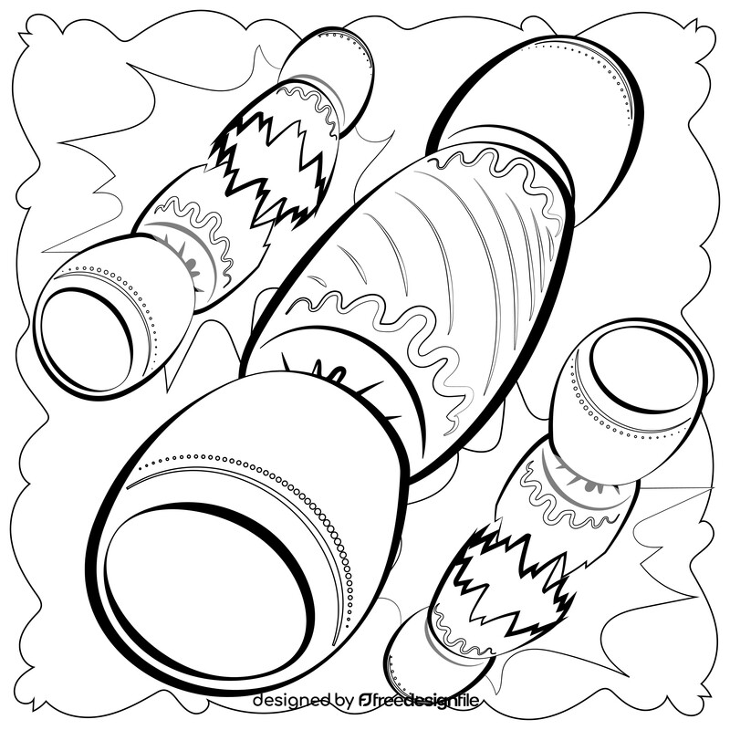 Christmas cracker black and white vector