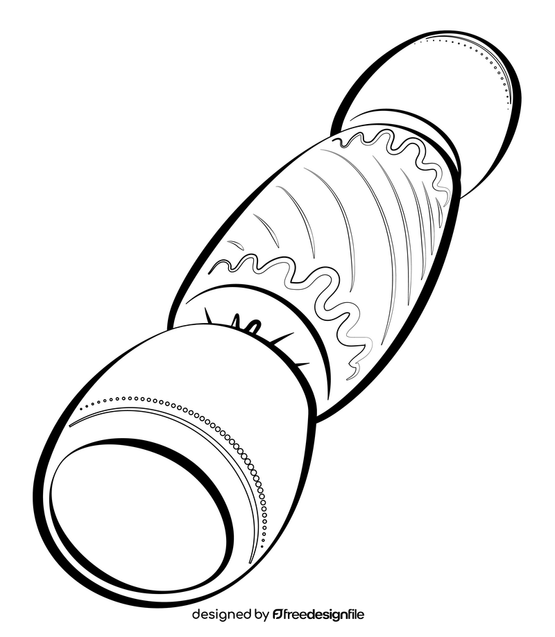 Christmas cracker drawing black and white clipart