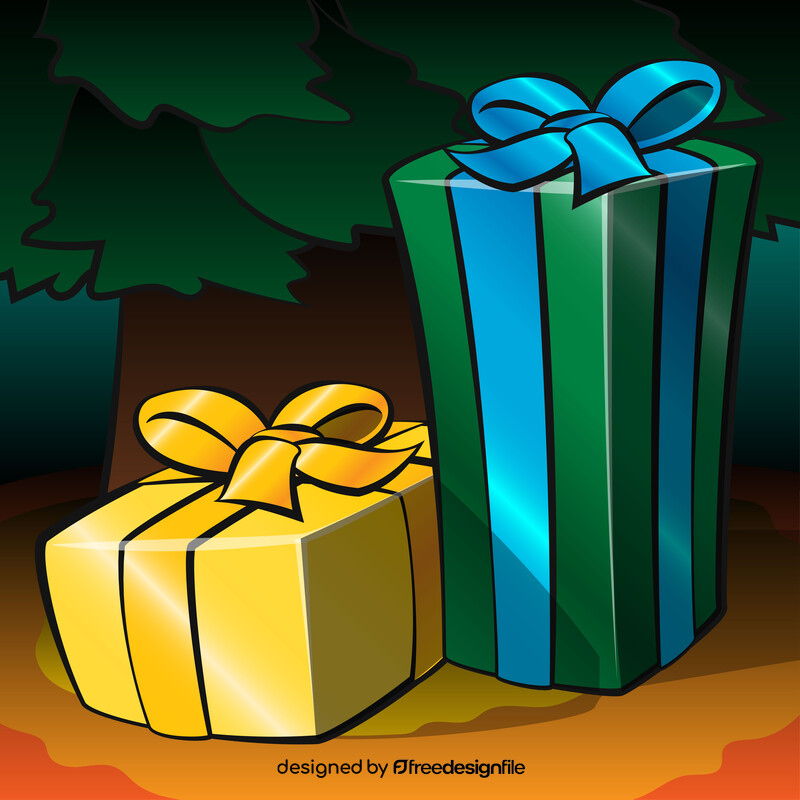 Christmas presents vector