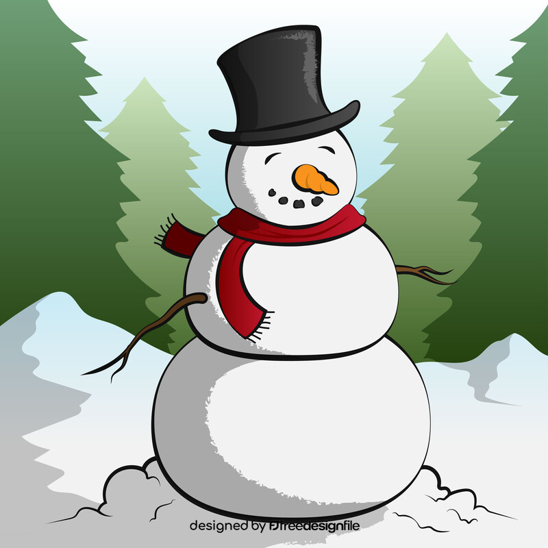 Christmas snowman vector