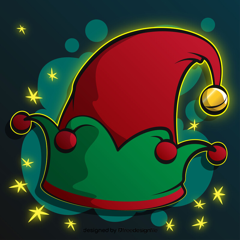 Christmas elf hat vector