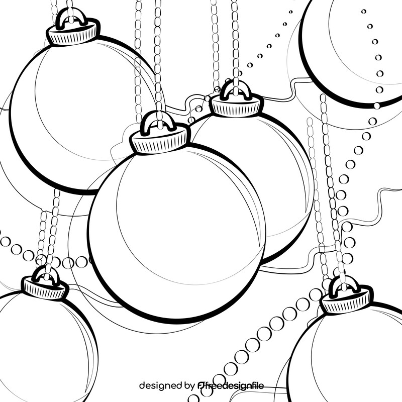 Christmas ornament black and white vector