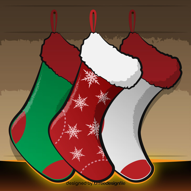Christmas stocking vector