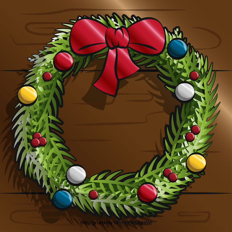 Christmas wreath vector