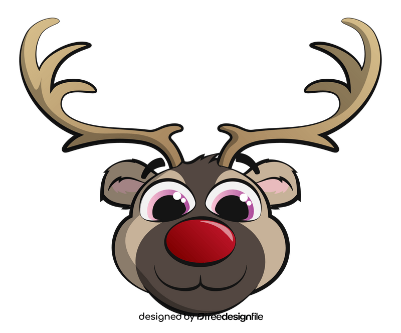 Rudolph head clipart