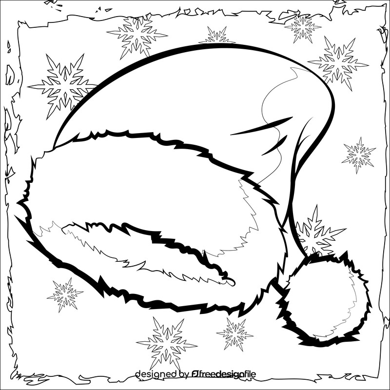 Santa Hat Black And White Vector Free Download Santa Hat Black And White Vector Free Download