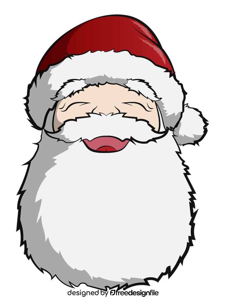 Santa claus face clipart