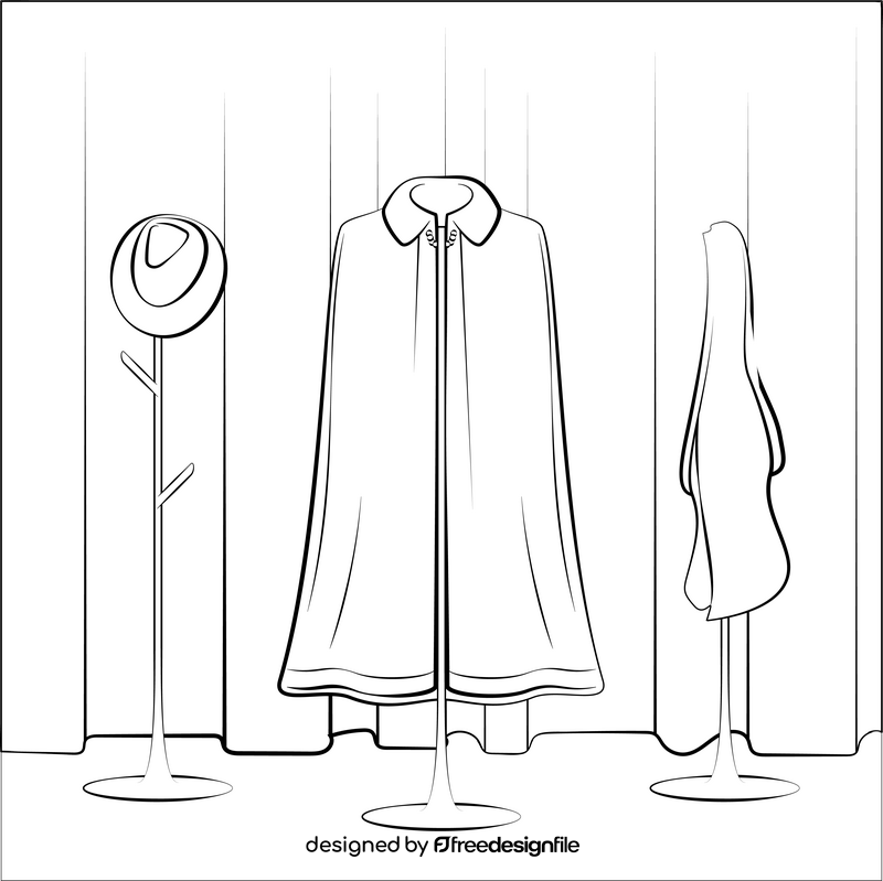 Cape black and white vector