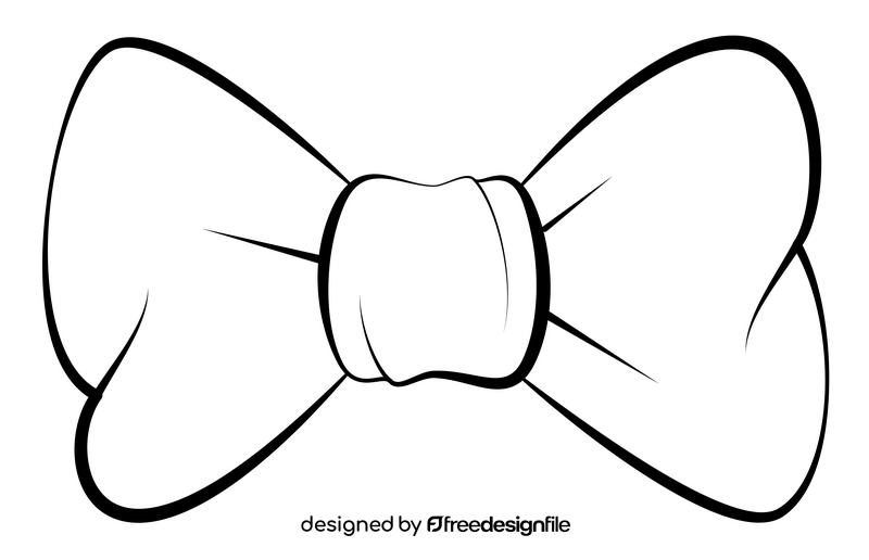 Bow black and white clipart