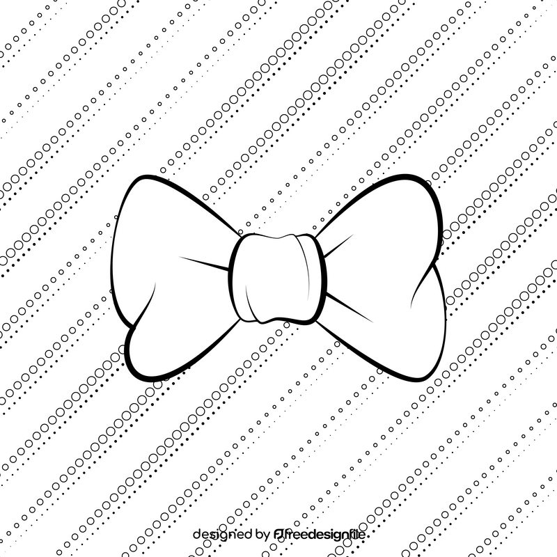 Bow black and white vector