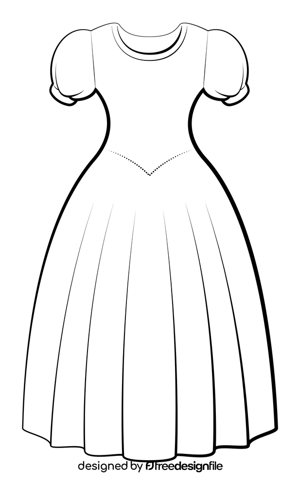 Frock black and white clipart free download