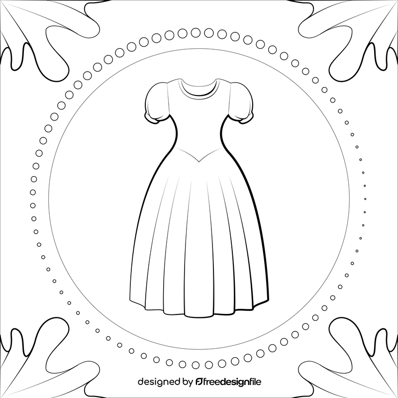 Frock black and white vector