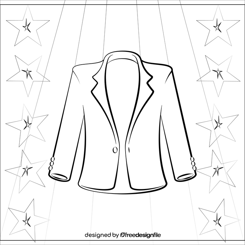 Blazer black and white vector