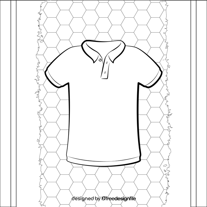 Golf shirt black and white vector free download