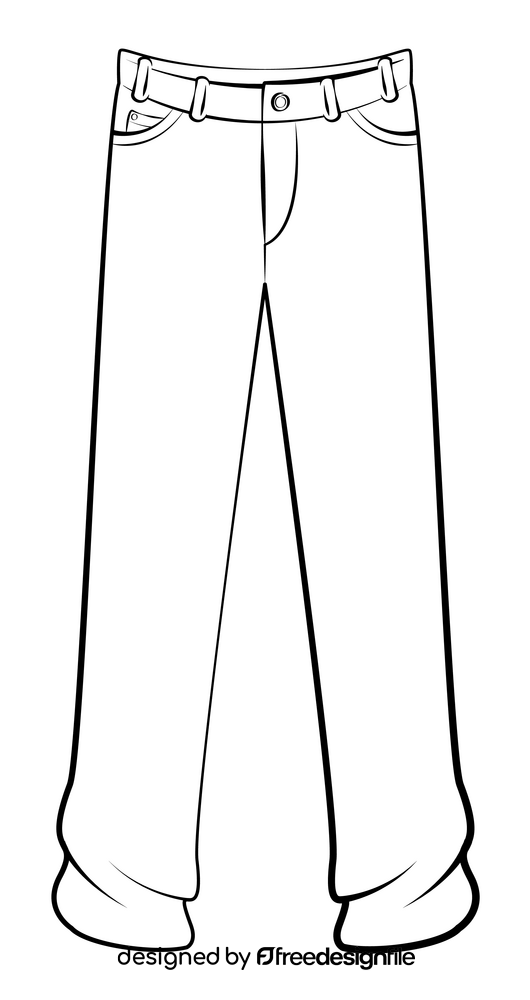 Pants black and white clipart free download