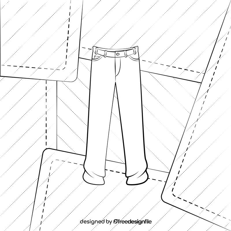 Pants black and white vector