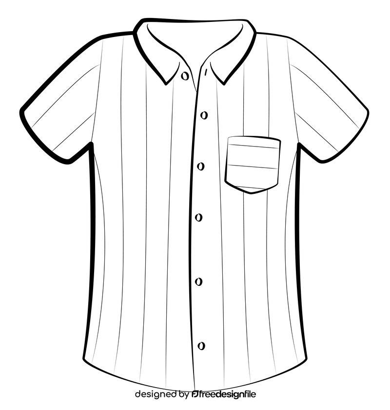 Shirt black and white clipart