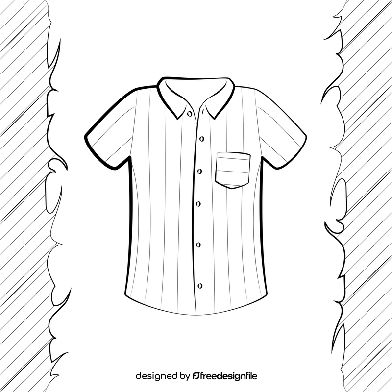 Shirt black and white vector