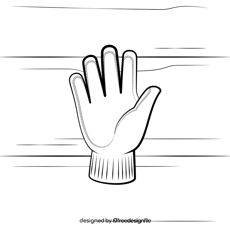 Glove black and white vector