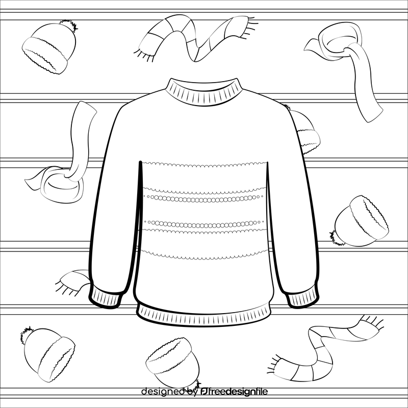 Sweater black and white vector