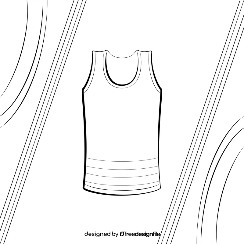 Tank top black and white vector