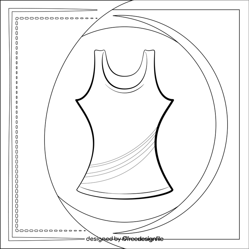 Tank top ladies black and white vector