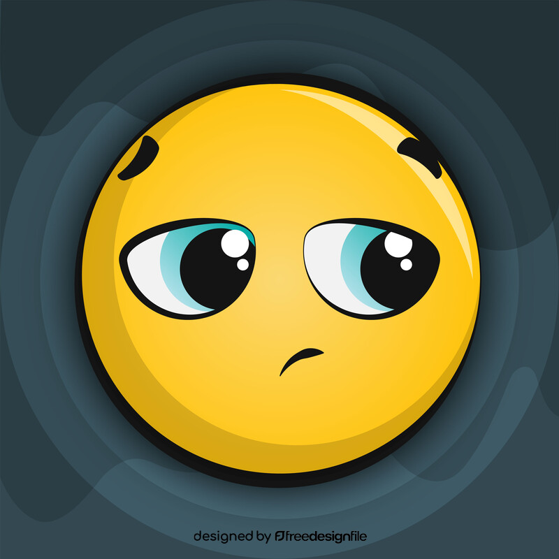 Disappointed emoji, emoticon, smiley vector