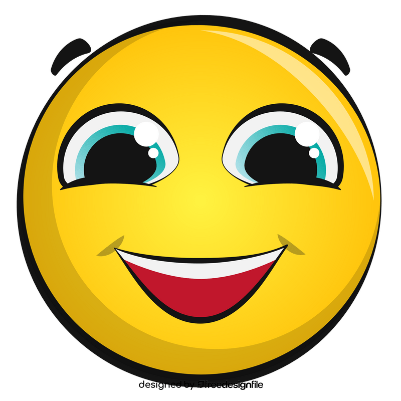 Happy emoji, emoticon, smiley clipart