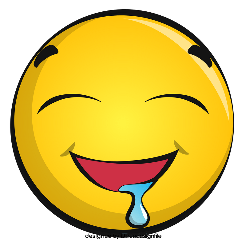 Drool emoji, emoticon, smiley clipart free download