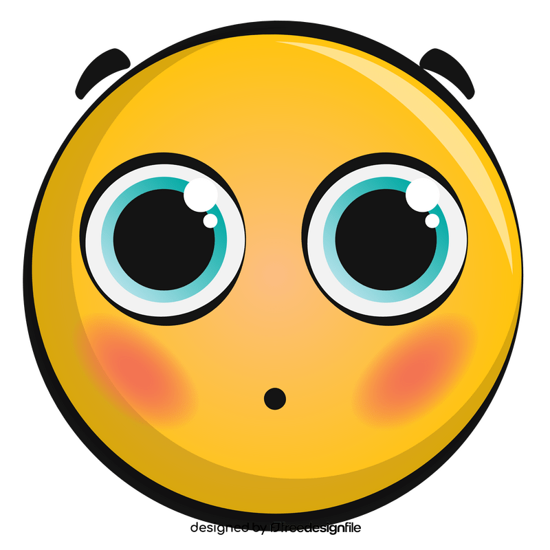 Shy emoji, emoticon, smiley clipart