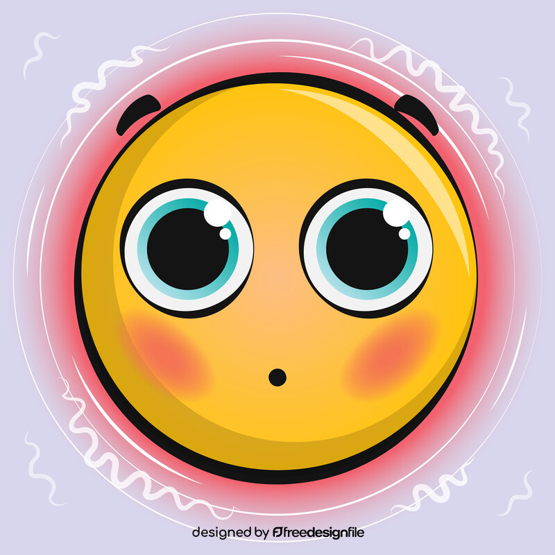 Shy emoji, emoticon, smiley vector