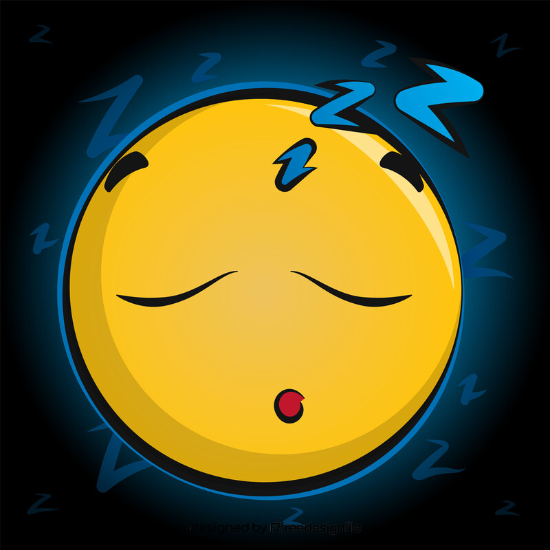 Sleeping emoji, emoticon, smiley vector